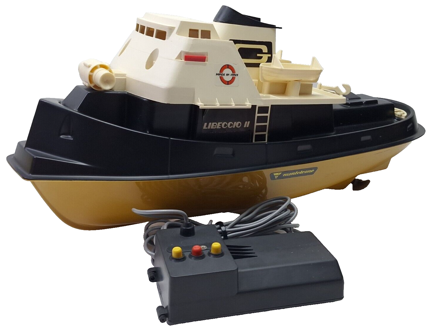Vintage Tug Boat Libeccio II Battery Powered Italian Monteleone From 1970s - $44.06