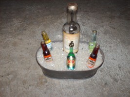 Vintage Handcrafted Mini Rum and Beer in Ice Trough - $41.65