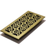 SPH614 Scroll Design Floor Register, 6X14 Inches, Bright Brass Finish - $40.59