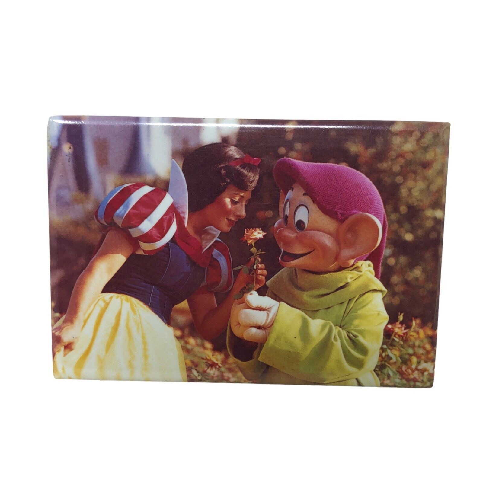 VTG Disney ATA-BOY Disneyland Snow White Dopey Magic Kingdom Fridge Magnet 3" - $18.21