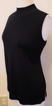 Misook Turtleneck Tank Top Sz-1X Black 100%Acrylic - £24.01 GBP