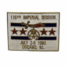 1990 Chicago Illinois Imperial Council Masonic Shriner Freemason Lapel H... - $7.95
