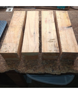 FOUR (4) BEAUTIFUL BALD CYPRESS TURNING BLANKS LATHE LUMBER WOOD 3&quot; X 3&quot;... - $53.72 CAD