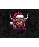Holiday Highland Cow PNG, Charming Christmas Digital Image, Great for Cr... - £2.36 GBP
