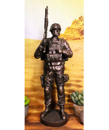 Modern Military Commando Soldier Statue Desert Army Tactician On Guard F... - $109.40 CAD