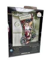 Dimensions Gold Collection Candy Cane Santa Stocking Cross Stitch Kit 8778 NEW - £24.77 GBP