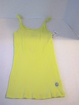 WOMEN&#39;S/JRS LILU STRETCHY RIBBED TANK TOP LIMELIGHT YELLOW NEW $15 - $10.99