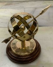 6&quot; Antique Finsh Nautical Brass Armillary Sphere Arrow Globe Planet Brow... - £73.24 GBP