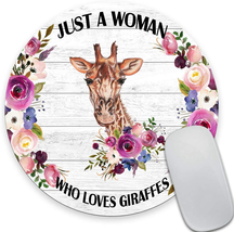 Giraffe round Mouse Pad, Mouse Pads for Women, Funny Quote Mouse Pad, Giraffe Lo - £8.79 GBP