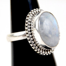925 Sterling Fine Silver Rainbow Moonstone Gemstone Ring Women Gift RSP-1059 - £27.33 GBP