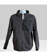 Rugby University Sweater Jacket Mens  Full Zip  Gray Black Large Travel ... - €16,33 EUR