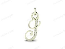 J Alphabet Diamond Stone 925 Sterling Silver Handmade Unique Pendant Jew... - $35.00