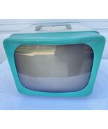 VINTAGE GE GENERAL ELECTRIC TURQUOISE ENAMEL METAL CASE TELEVISION Model... - $267.29