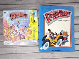 Who Framed Roger Rabbit Book Lot (2) VTG Golden Books Storybook 1988 Walt Disney - £5.89 GBP