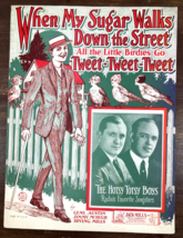 When My Sugar Walks Down The Street Vintage 1924 Sheet Music Hotsy Totsy Boys - £11.64 GBP