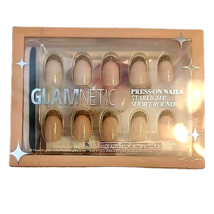 30 Glamnetic Press on Nails Starlight Short Round Glossy New in Box - £19.10 GBP