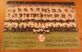 New York Yankees World Series 1960 Cardboard Team Photo 11 1/2&quot; x 17&quot; Silver Ann - £98.86 GBP