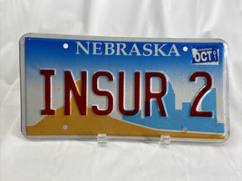 INSUR 2 Vintage Vanity License Plate Nebraska Personalized Auto Man-Cave... - £55.80 GBP