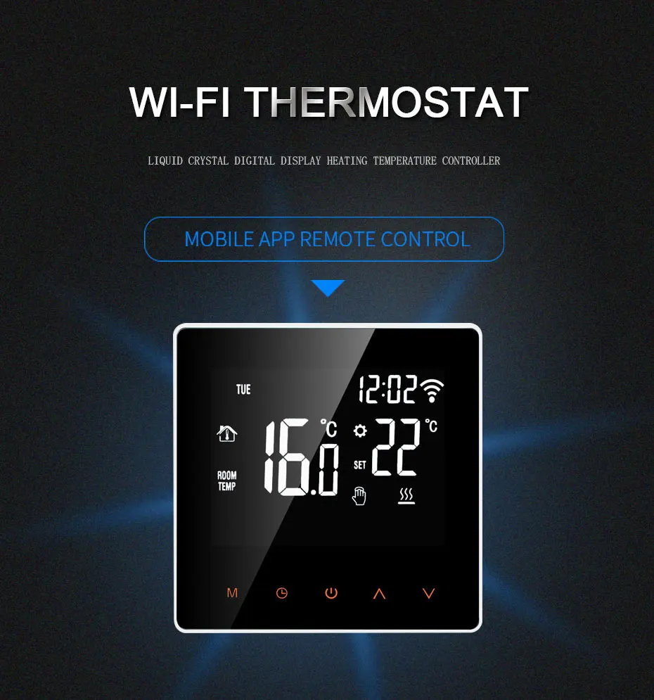House Home WiFi Smart Thermostat Heating Temperature Controller for Electric Flo - £40.85 GBP