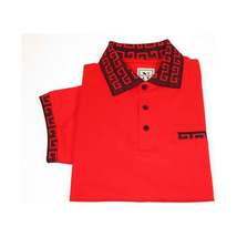 Men Sports Shirt DE-NIKO Short Sleeves Cotton Fashion Polo Shirt DBK109 Red image 6