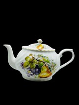 Arthur Wood And Son English Teapot With Fruit Design 1970&#39;s - £27.61 GBP