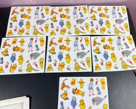 Vintage Winnie The Pooh &amp; Piglet Eeyore Tigger Stickers 7 Sheets 140 Sti... - £7.78 GBP