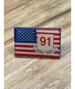 Vintage 1991 Desert Shield American Flag Lapel Pin Pinback KG JD - $4.94