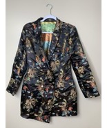 Womens Faux Kimono Pattern Blazer Jacket Size Small Missing One Button - $27.09 CAD