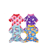 Girl Dog Pajamas PJs Jammies XL Extra Large 18-26lbs Soft Ducks Unicorns... - £14.25 GBP