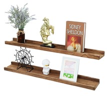 Long Floating Picture Shelves Set Of 2,Wood Picture Shelf For Wall With Ledge,Ph - £58.63 GBP