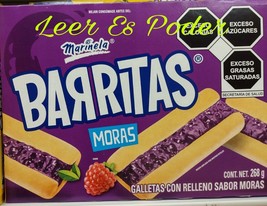 MARINELA BARRITAS MORA BLACKBERRY COOKIE BARS - BOX of 268g - FREE SHIPPING - £10.06 GBP