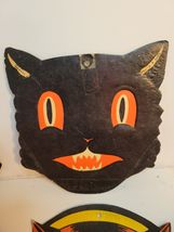 4 H.E. Luhrs Die Cut Cardboard Embossed Halloween Decorations VINTAGE image 7