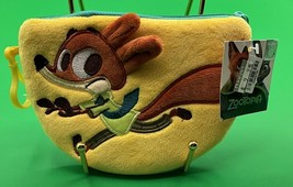 A Cool Rare Disney’s NWT Zootopia Nick Wilde Bright Yellow Zip Plush Bag - $13.86