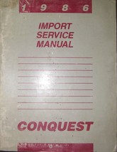 1986 Chrysler Conquest Servizio Riparazione Shop Officina Manuale OEM Fa... - $9.88