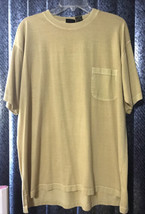 Redhead Men&#39;s L Shirt muted Mustard Yellow Crewneck Pullover T-Shirt Top... - £14.04 GBP