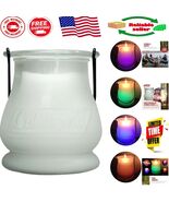 Stylish Citronella Candle with Color Changing Lights and Metal Handle – ... - $15.93 CAD