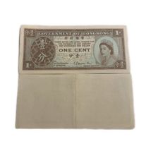 Hong Kong 1 Cent Banknote QEII | Government of Hong Kong | Vintage World... - $2.88