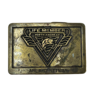Life North American Member Fishing Club Brass Belt Buckle Vintage-
show ... - £34.37 GBP