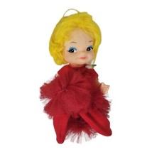Vintage Finger Ding Betty Ballerina Doll Remco Yellow Hair Red Tutu used - £18.99 GBP