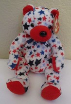 Ty Beanie Baby Red the Patriotic Bear 2003 CREASED TAG - £6.09 GBP