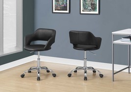 Ergonomic Office Chair: Black Leather, Swivel, Adjustable, Modern - $3,814.73 MXN