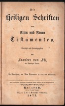 1875 Die heiligen Schriften Old New Testament Bible Van Ess Theology Catholic - £241.29 GBP