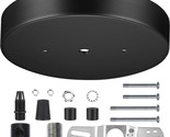 Canomo 6 Inch Black Ceiling Lighting Canopy Kit Ceiling Plate Cover 3 Ho... - $38.97
