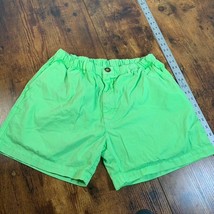 Chubbie Seersucker Shorts Mens XL Green White Chino 5 in Inseam Casual - $19.79