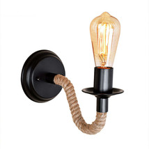 Retro Creative Wrought Iron Twine Wall Lamp Bedside Lamp - £33.86 GBP+