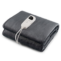 Electric Heated Mattress Pad with 5 Heating Levels and Overheat Protection-Gray  - $127.99