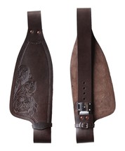 Horse Western Adult Floral Tooled Leather Replacement Saddle Fenders 5257DB - $64.99