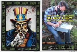 Emek Golan gig poster artist illustrator signed 8x10 photo COA exact proof - $247.49