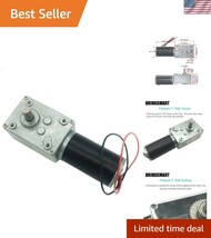 Versatile 12V Self-Locking Worm Gear Motor - 80rpm &amp; 15kg.cm for Automation - $1,493.76 MXN