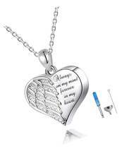 Cremation Urn Necklace Jewelry for Ashes - 925 Angel - $157.45